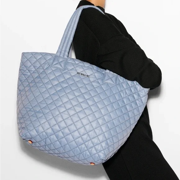 MZ Wallace Stone Blue Medium Metro Tote Deluxe - Picture 2 of 5